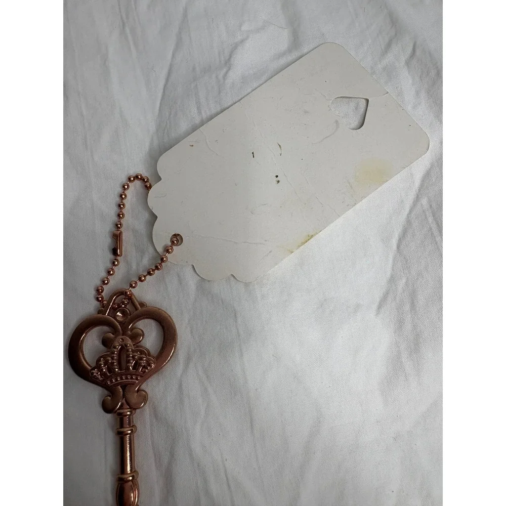 Rose Gold Skeleton Keychain Gift Tag Thank You For Being A Key Part Of Our Lives